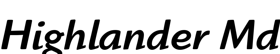Highlander Md OS ITC TT Med Ita Font Download Free